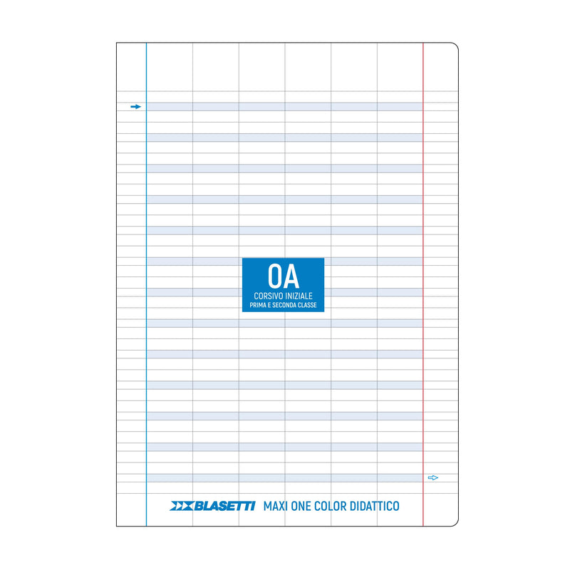 Quaderno Maxi Didattico 100 gr / 18 Fogli / Rigatura Speciale a Riga A
