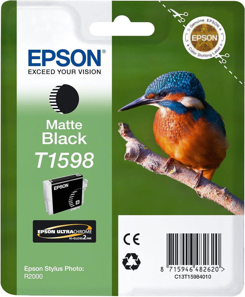 Cartuccia Originale Epson T1598 Nero Opaco