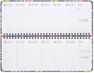 Planner da Scrivania 12 Mesi Legami Orizzontale 2026 Flowers