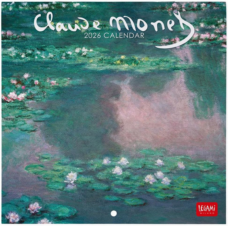 Calendario da Parete 12 Mesi Legami con Planner Annuale 2026 Claude Monet 18 x 18 cm