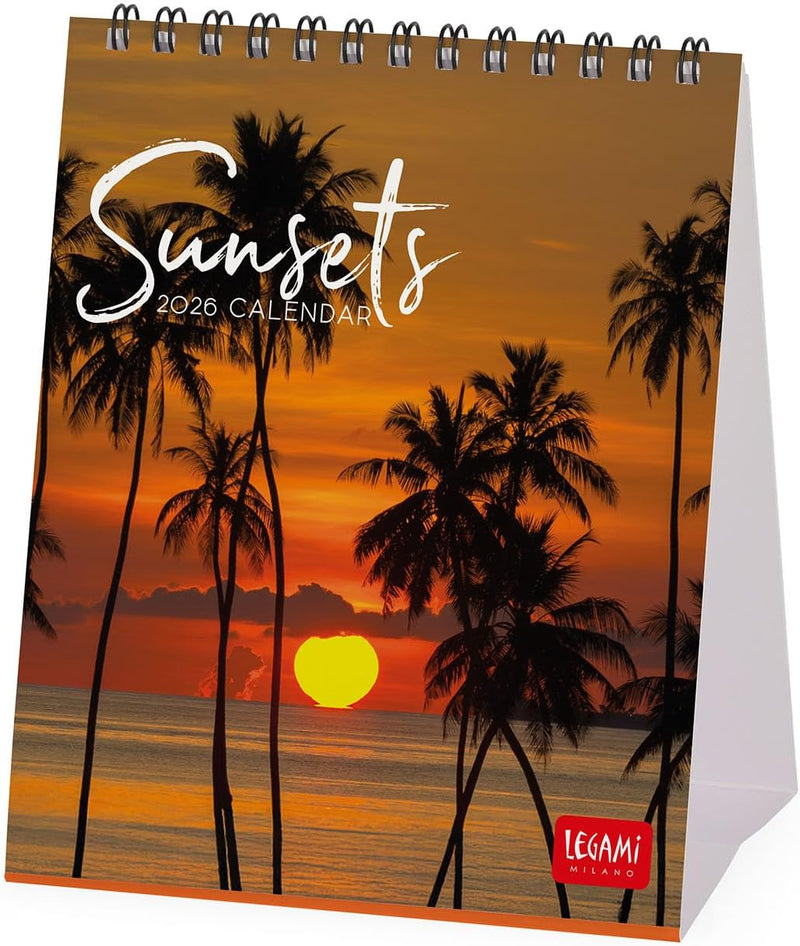 Calendario da Tavolo 12 Mesi Legami con Planner Annuale 2026 Sunset 12 x 14,5 cm