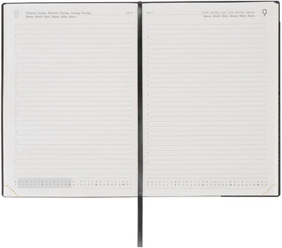 Agenda 12 Mesi Legami Giornaliera Large 2026 Deep Graphite con Chiusura ad Elastico