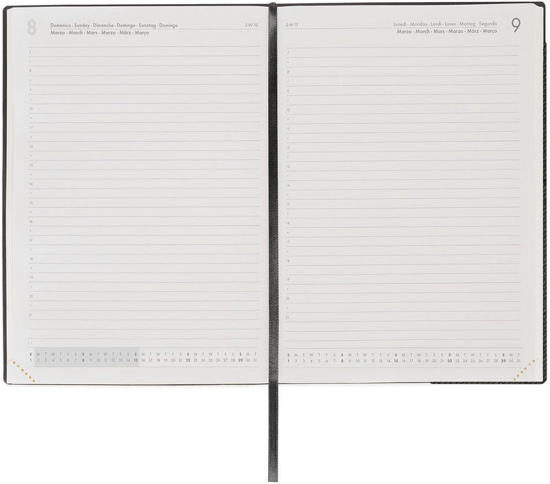 Agenda 12 Mesi Legami Giornaliera Large 2026 Deep Graphite con Chiusura ad Elastico