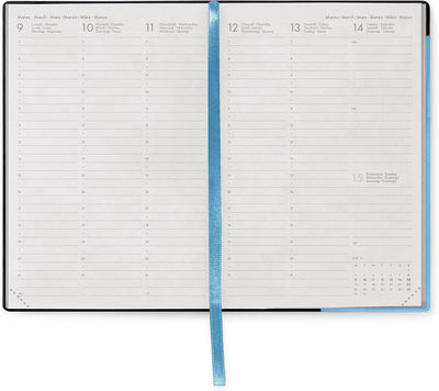 Agenda 12 Mesi Legami Settimanale Medium 2026 Retro Blue con Chiusura ad Elastico