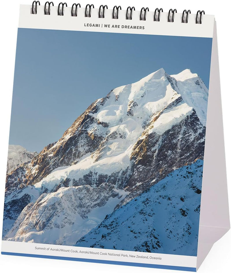 Calendario da Tavolo 12 Mesi Legami con Planner Annuale 2026 Mountains 12 x 14,5 cm