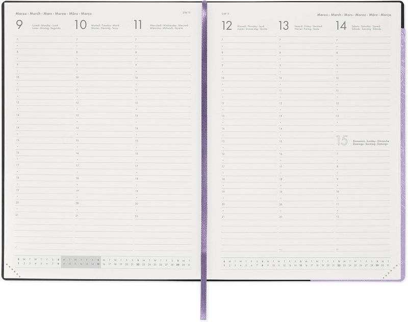 Agenda 12 Mesi Legami Settimanale Maxi 2026 Mystic Lilac con Chiusura ad Elastico