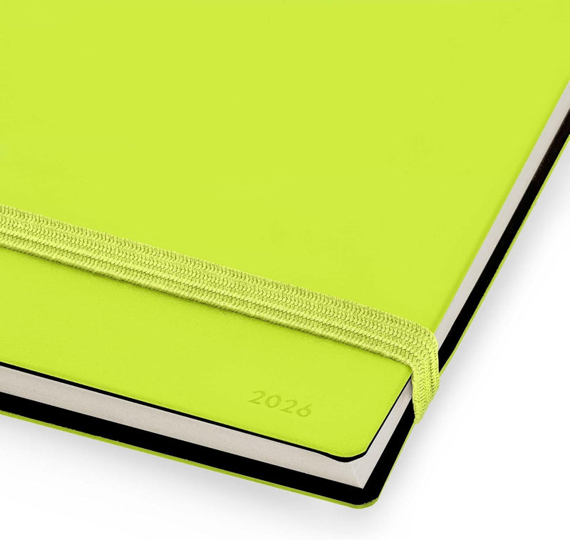Agenda 13 Mesi Legami Settimanale Orizzontale ad Album 2026 Chartreuse con Chiusura ad Elastico