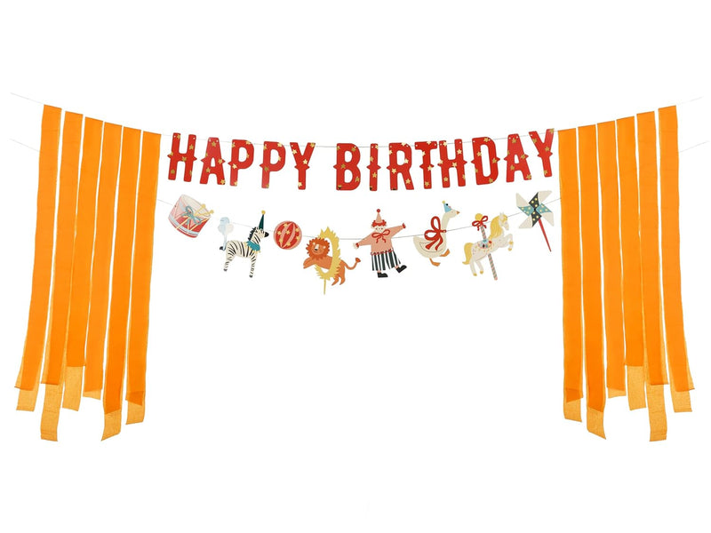 Festone in Carta Circus Happy Birthday Multicolor 275 cm