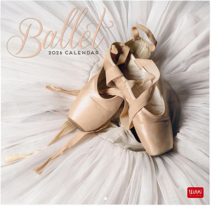 Calendario da Parete 12 Mesi Legami con Planner Annuale 2026 Ballet 30 x 29 cm