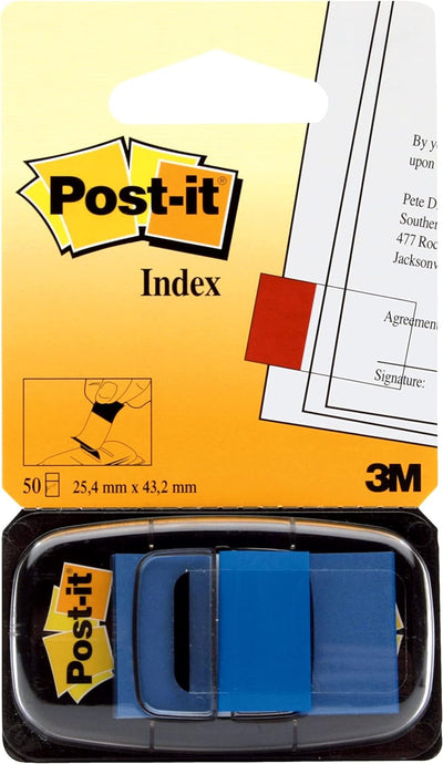 Segnapagina Post-It Index 680-2 Rimovibile Blu Marino - 50 pezzi
