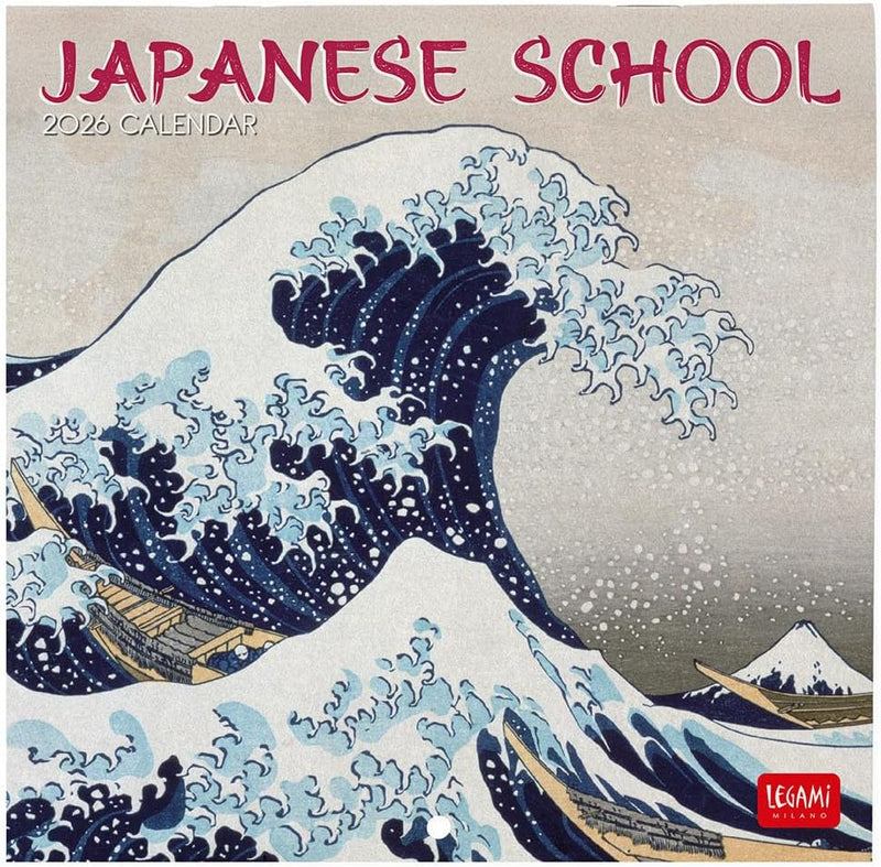 Calendario da Parete 12 Mesi Legami con Planner Annuale 2026 Japanese School 18 x 18 cm