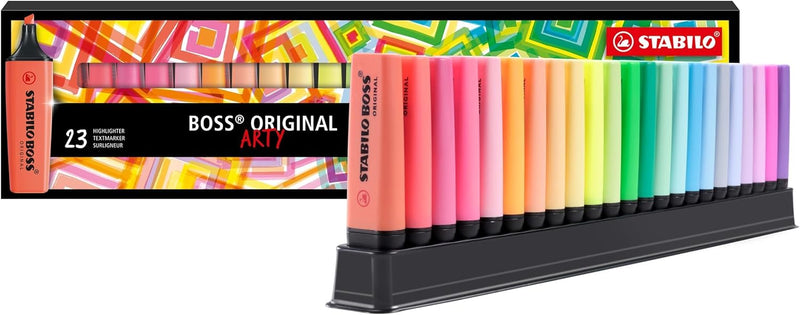 Evidenziatori Stabilo Boss Set Arty Edition da Scrivania - 23 pezzi