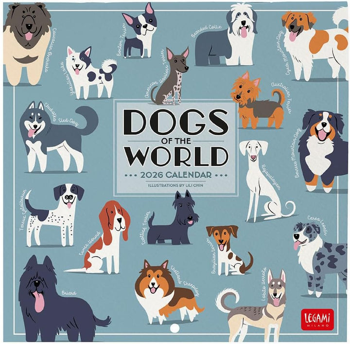 Calendario Da Parete 2026 Con Razza Di Cane Dobermann | 16 Mesi, Formato Quadrato