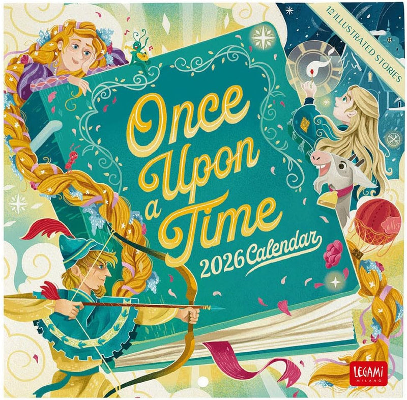 Calendario da Parete 12 Mesi Legami con Planner Annuale 2026 Once Upon a Time 18 x 18 cm