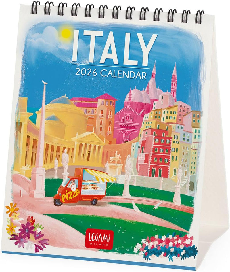 Calendario da Tavolo 12 Mesi Legami con Planner Annuale 2026 Italy 12 x 14,5 cm
