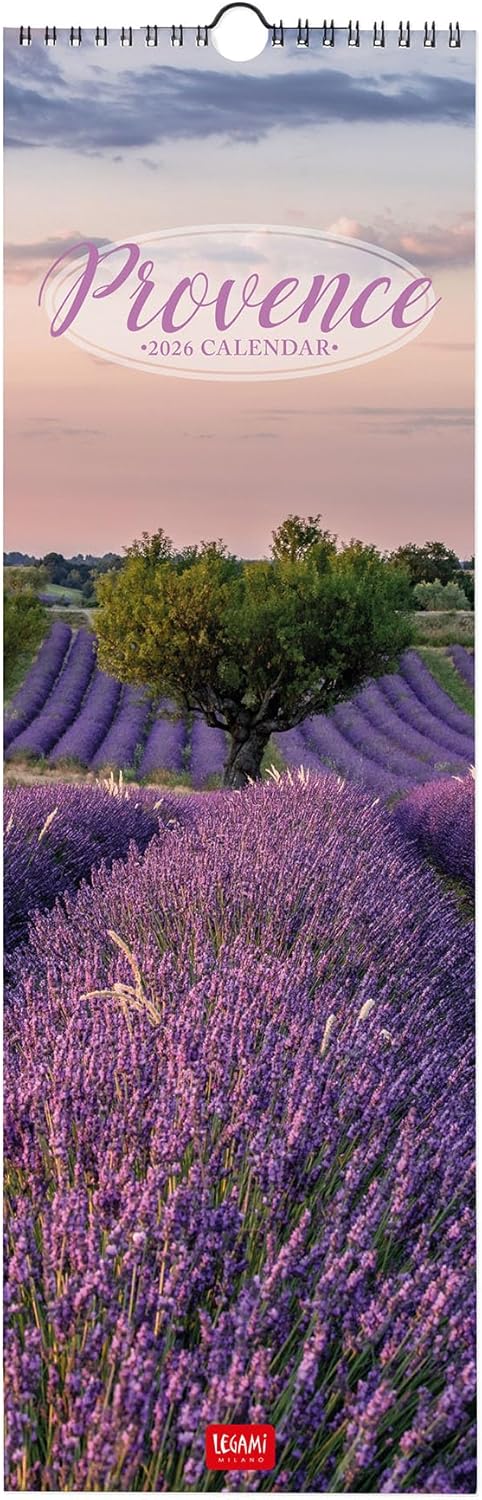 Calendario da Parete 12 Mesi Legami con Planner Annuale 2026 Provence 16 x 49 cm