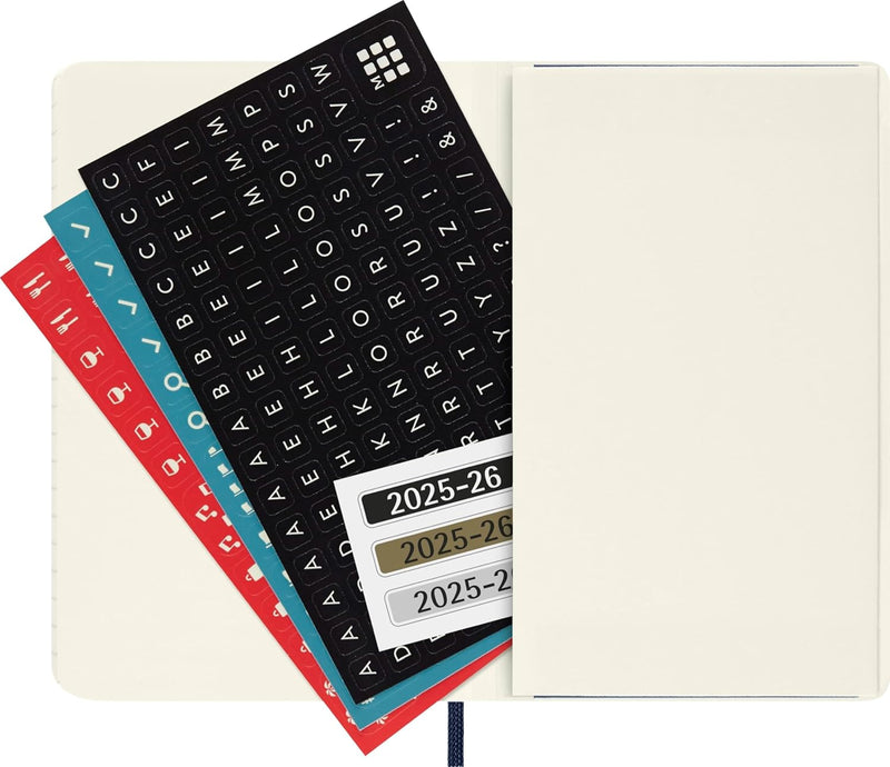 Agenda 18 Mesi Settimanale Moleskine Pocket con Copertina Morbida Blu Zaffiro 2026