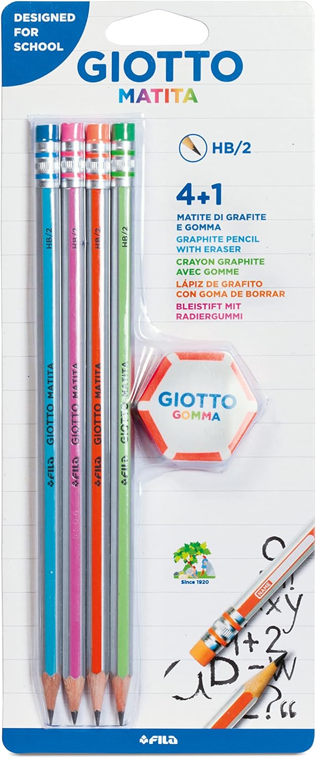 Matite Giotto HB con Gomma - 5 pezzi