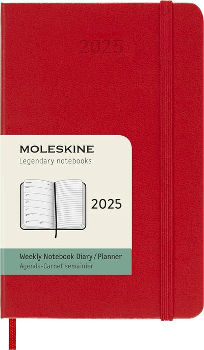 Agenda 12 Mesi Settimanale Pocket con Copertina Rigida Moleskine 2025