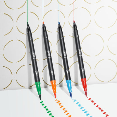 Pennarelli Bic Dual Tip Intensity con Doppia Punta - 6 pezzi