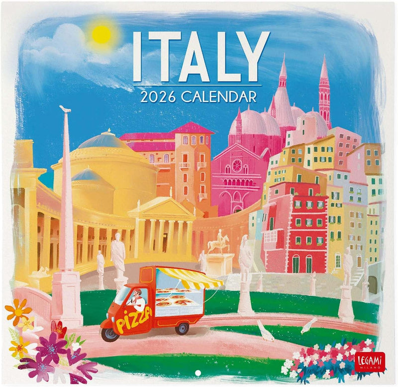 Calendario da Parete 12 Mesi Legami con Planner Annuale 2026 Italy 30 x 29 cm