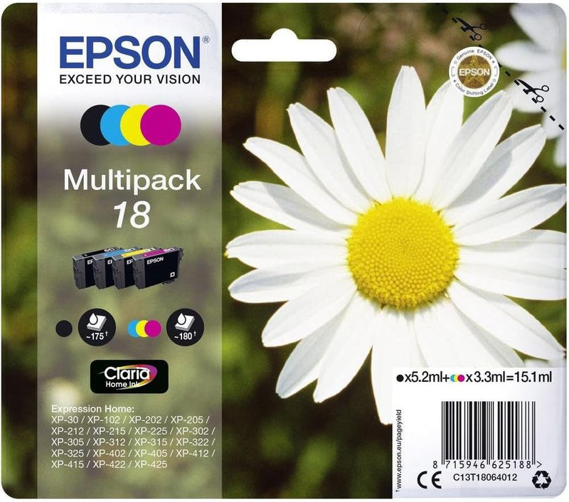 Multipack Cartuccia Originale Epson 18 C+M+Y+K