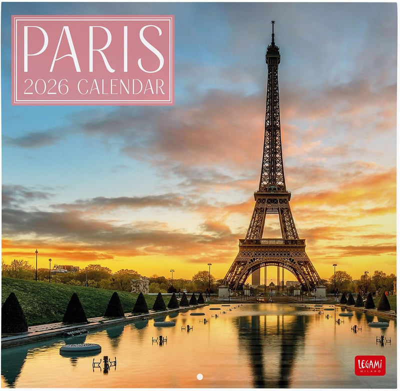 Calendario da Parete 12 Mesi Legami con Planner Annuale 2026 Paris 30 x 29 cm