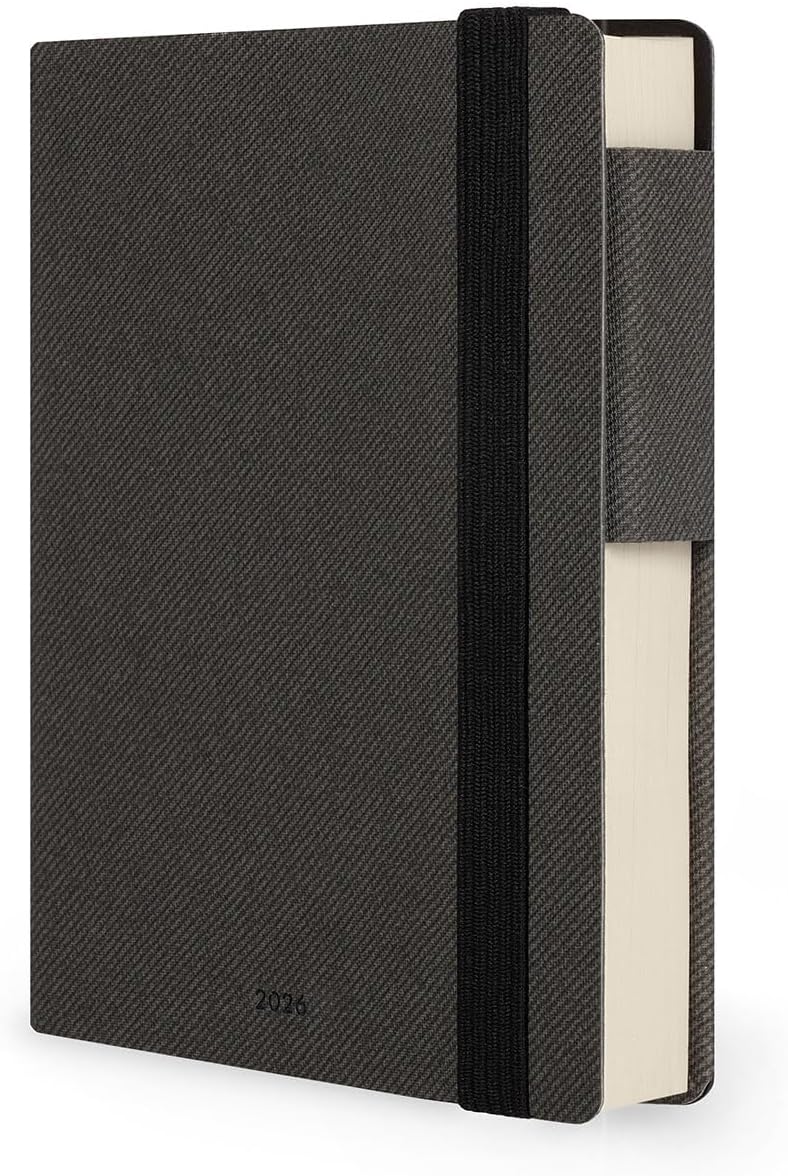 Agenda 12 Mesi Legami Giornaliera Small 2026 Deep Graphite con Chiusura ad Elastico