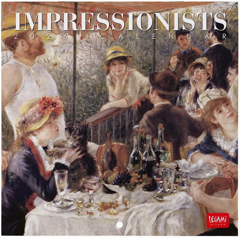 Calendario da Parete 12 Mesi Legami con Planner Annuale 2026 Impressionists 18 x 18 cm