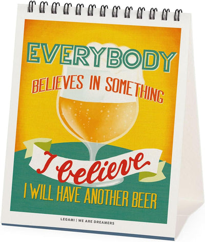 Calendario da Tavolo 12 Mesi Legami con Planner Annuale 2026 Beer 12 x 14,5 cm