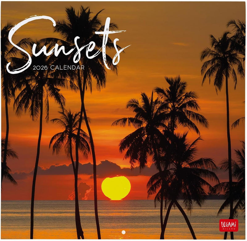 Calendario da Parete 12 Mesi Legami con Planner Annuale 2026 Sunsets 30 x 29 cm
