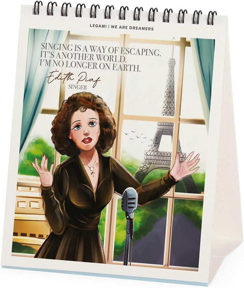 Calendario da Tavolo 12 Mesi Legami con Planner Annuale 2026 Inspiring Women 12 x 14,5 cm