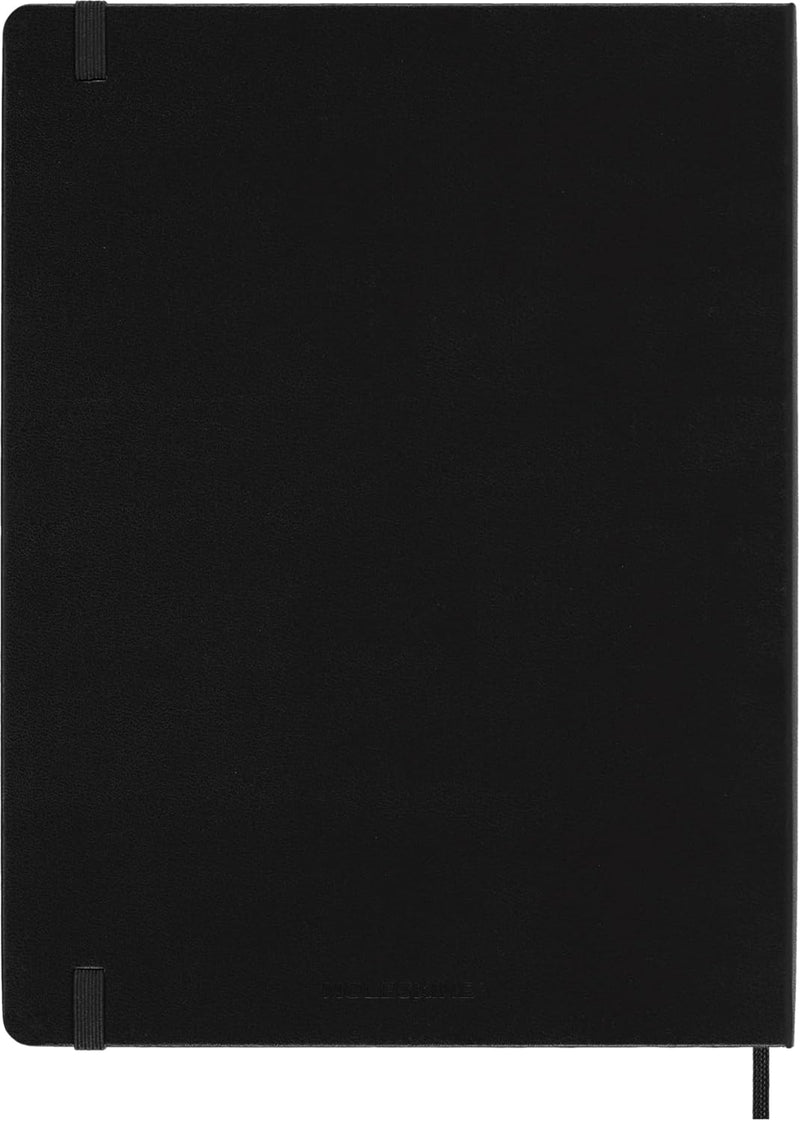 Agenda 18 Mesi Settimanale Moleskine XL con Copertina Rigida Nero 2026