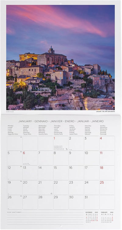 Calendario da Parete 12 Mesi Legami con Planner Annuale 2026 Provence 30 x 29 cm