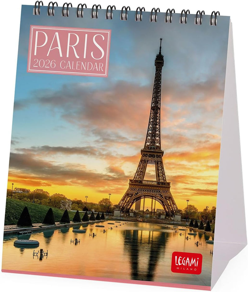 Calendario da Tavolo 12 Mesi Legami con Planner Annuale 2026 Paris 12 x 14,5 cm