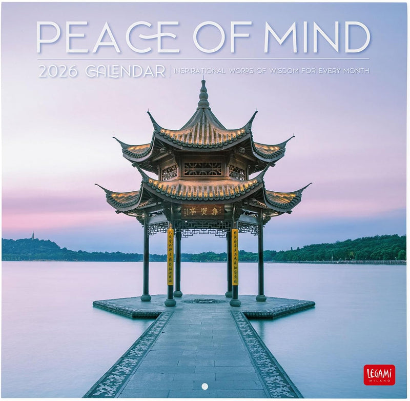 Calendario da Parete 12 Mesi Legami con Planner Annuale 2026 Peace of Mind 30 x 29 cm