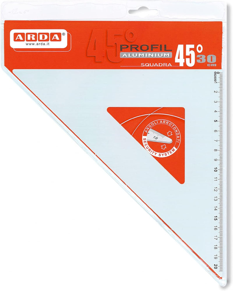 Squadra in Alluminio Arda Profil 45° / 30 cm