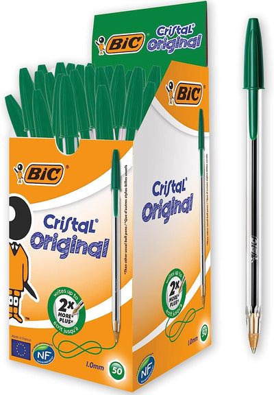 Penne a sfera BIC Cristal Original Verde - 50 pezzi