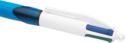 Penna a Sfera Bic 4 Colori Grip con Punta Media e Fusto Blu