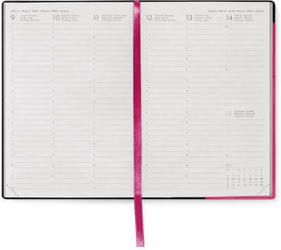 Agenda 12 Mesi Legami Settimanale Medium 2026 Raspberry con Chiusura ad Elastico