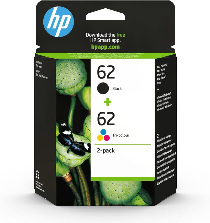 Combopack Cartucce HP 62 Nero + Tri-Color