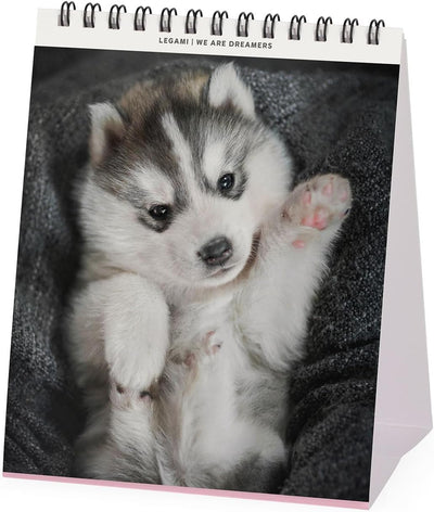 Calendario da Tavolo 12 Mesi Legami con Planner Annuale 2026 Puppies 12 x 14,5 cm