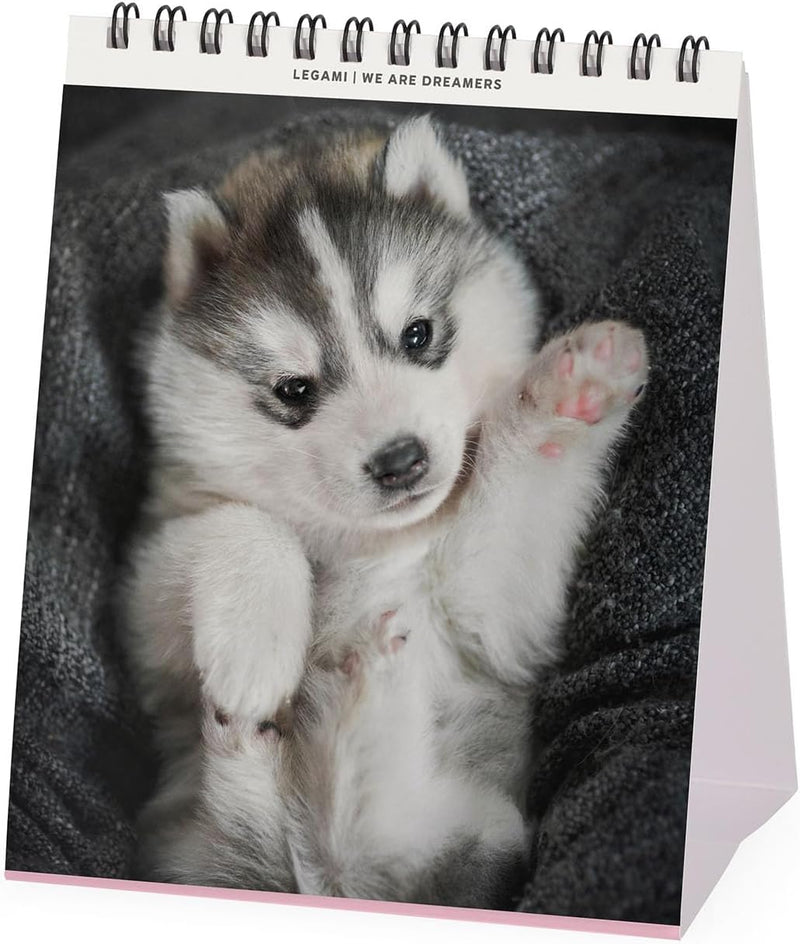 Calendario da Tavolo 12 Mesi Legami con Planner Annuale 2026 Puppies 12 x 14,5 cm