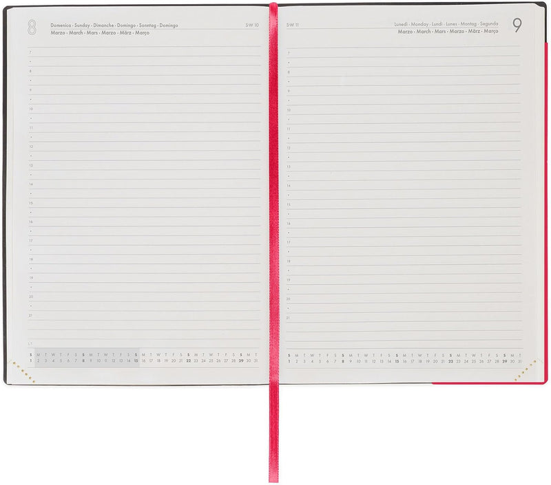 Agenda 12 Mesi Legami Giornaliera Large 2026 Cherry Bomb con Chiusura ad Elastico