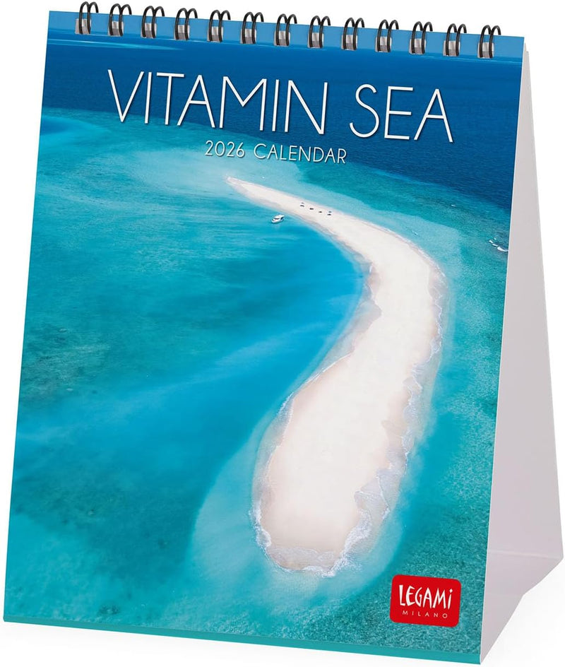 Calendario da Tavolo 12 Mesi Legami con Planner Annuale 2026 Vitamin Sea 12 x 14,5 cm