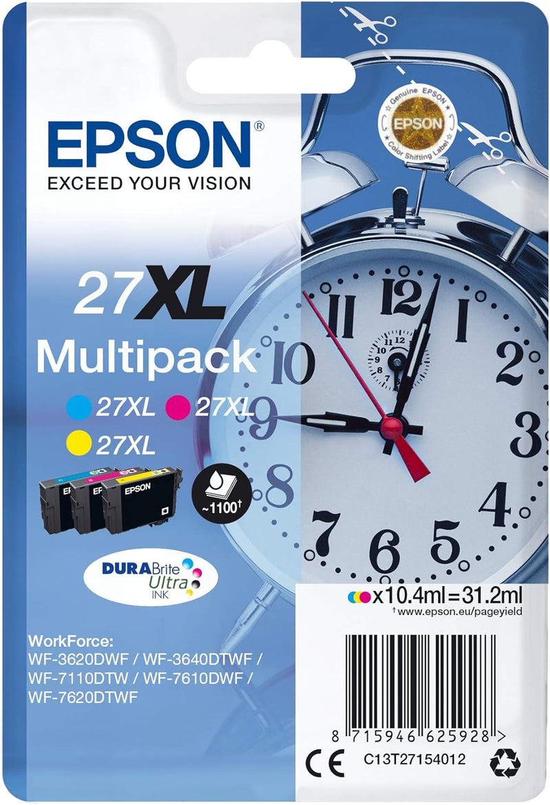 Multipack Cartuccia Originale Epson 27XL C+M+Y