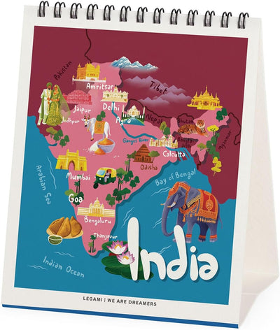 Calendario da Tavolo 12 Mesi Legami con Planner Annuale 2026 Let's Travel The World 12 x 14,5 cm