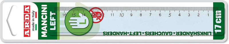 Righello Arda Uni Azzurro Trasparente per Mancini 17 cm