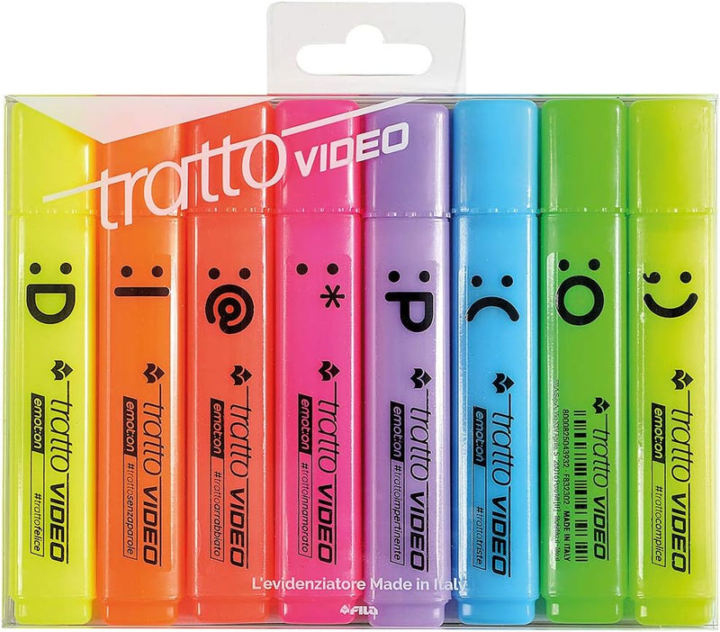 Evidenziatori Tratto Video Emotions - 8 pezzi
