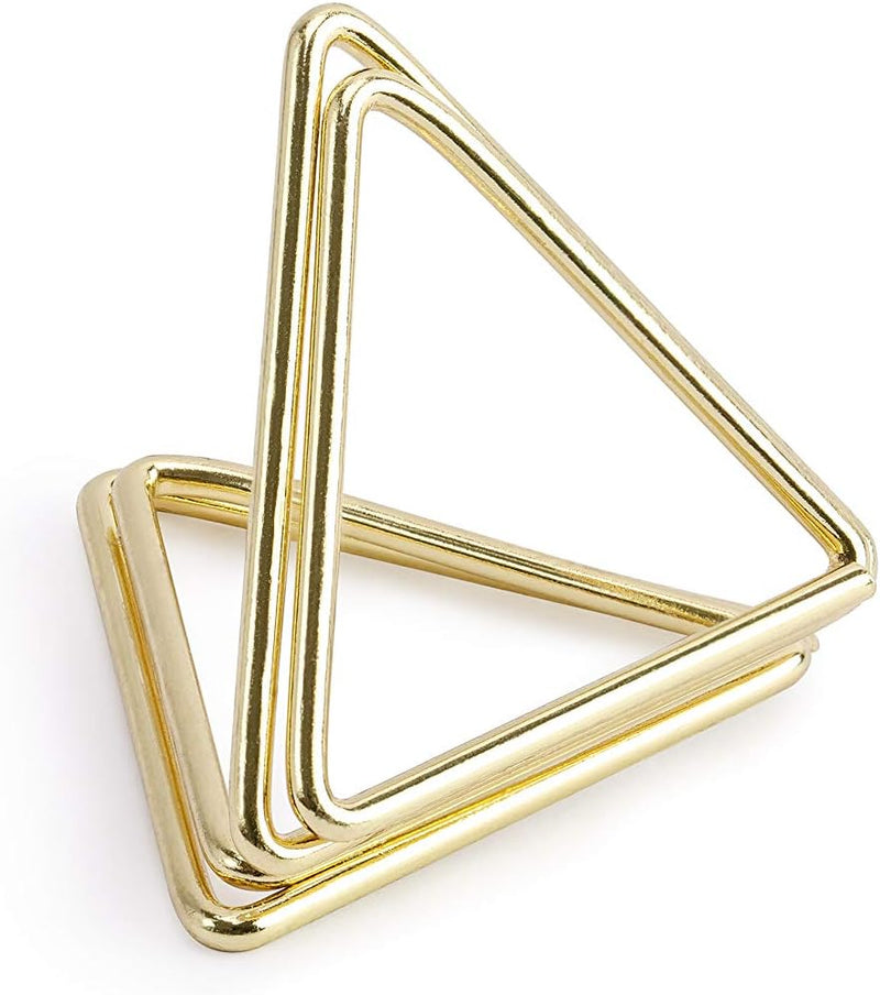 Clip Segnaposto Triangolo Oro 2,3 cm - 10 pezzi